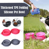 Rubber Foldable Double Bowl Pet Feeding