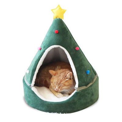 Christmas Tree Pet Bed Winter Warm