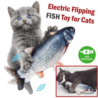 Electric Fish Cat Toy Realistic Interactive